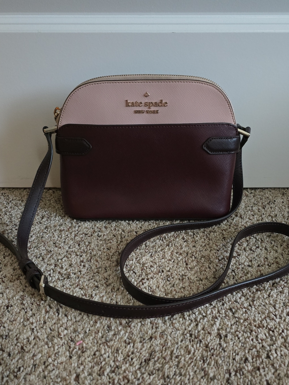 Kate Spade Crossbody- Burgundy And Pink